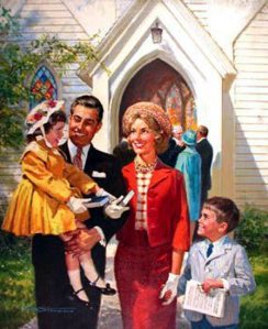 happy-family-leaving-church