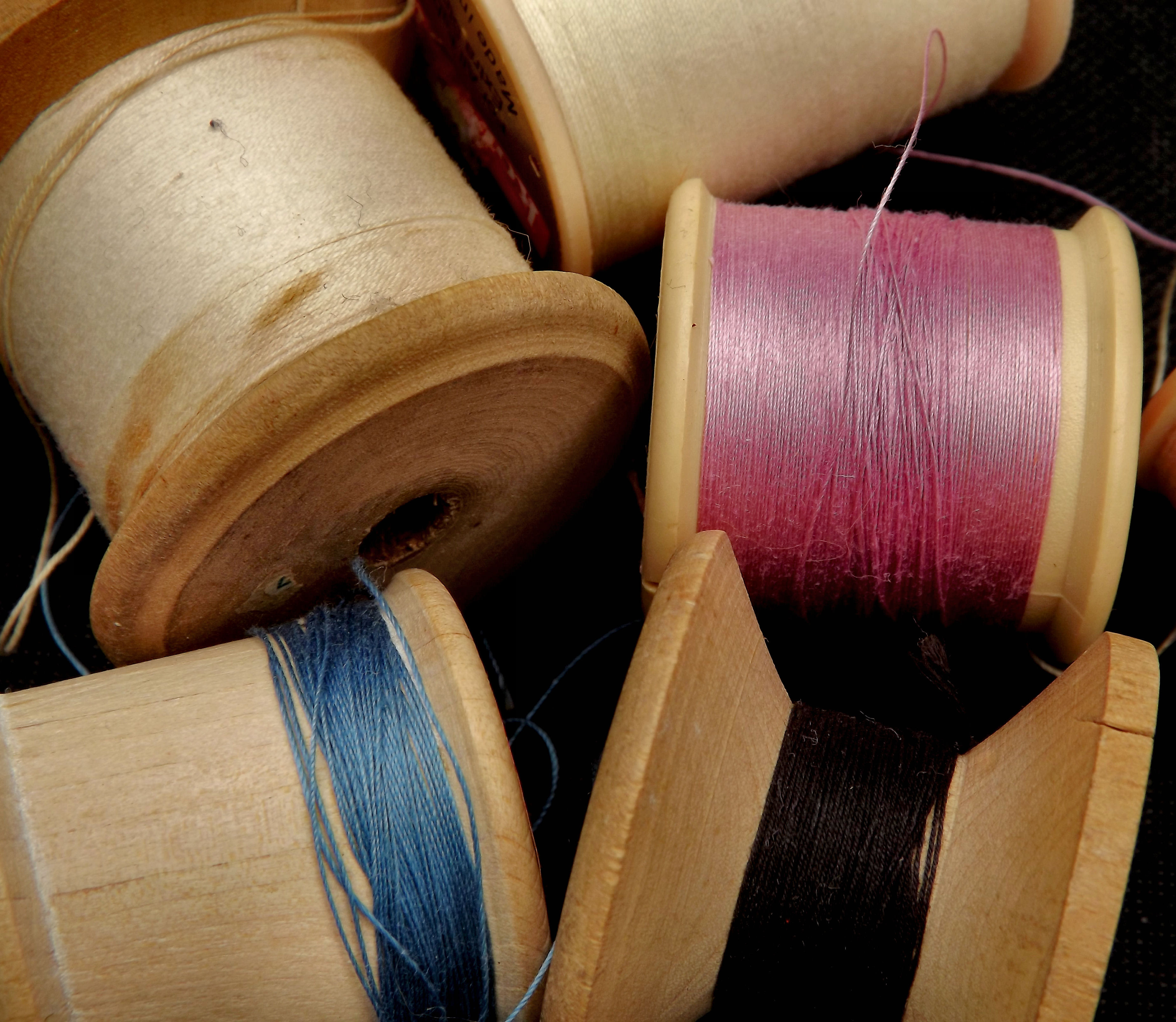 by a thread